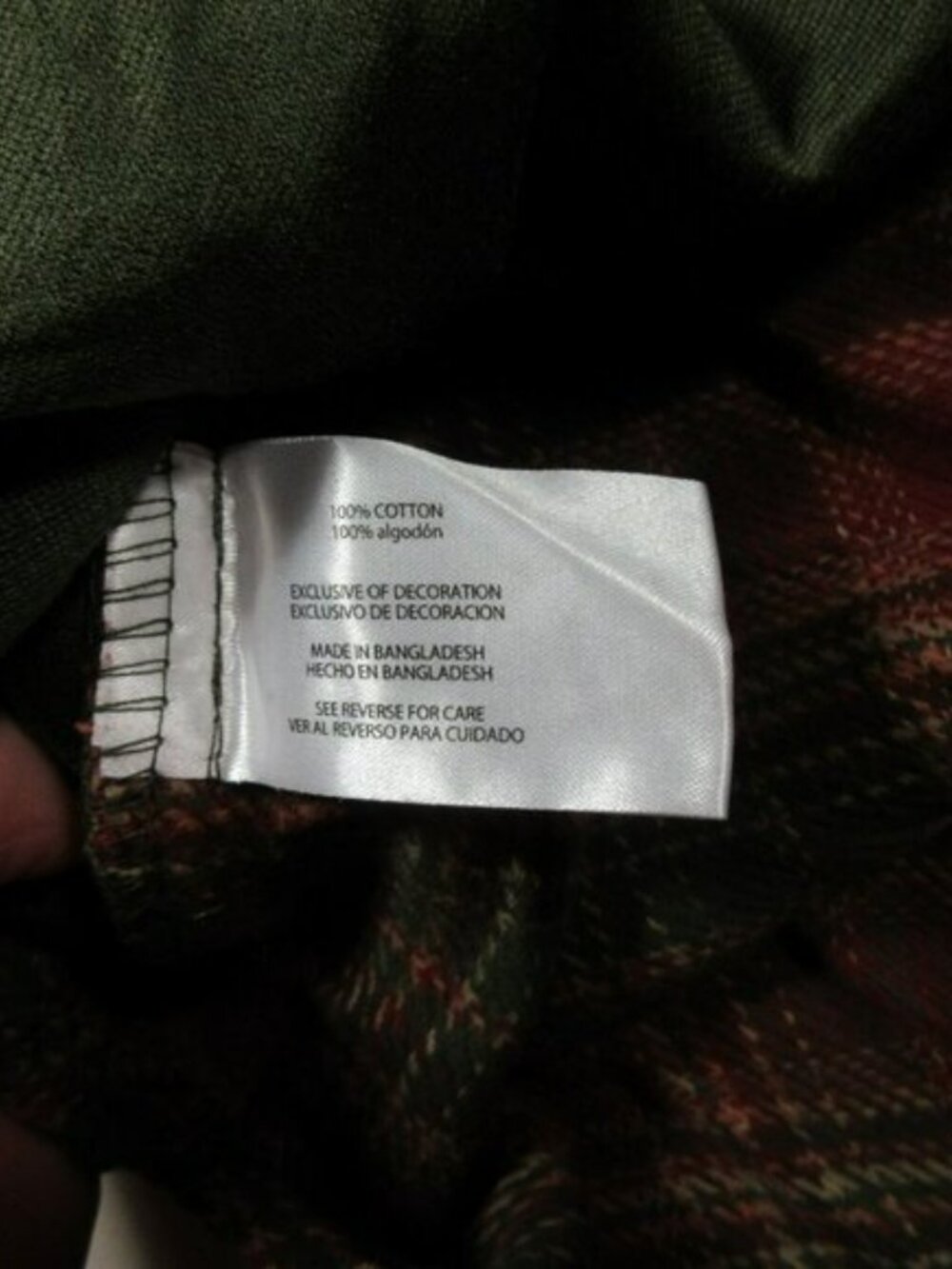 Orvis mens red green beige plaid heavyweight hunting work flannel L - Picture 8 of 12